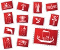 Set stamps - 70. Egypt Royalty Free Stock Photo