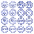 A set of stamps. Natural product. Royalty Free Stock Photo