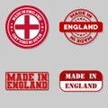 Set of stamps made in England Royalty Free Stock Photo