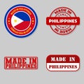 Set of stamps made in Philippines Royalty Free Stock Photo