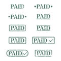 A set of stamps is paid, vector illustration. Royalty Free Stock Photo