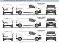 Set of Standard L2 Cargo Mini Vans 2016 Royalty Free Stock Photo