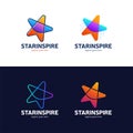 Star inspire creative and colorful logotype design