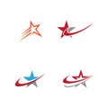 Set Star logo template vector icon illustration Royalty Free Stock Photo