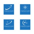 Set Star logo template vector icon illustration Royalty Free Stock Photo