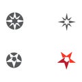 Set Star logo template vector icon illustration Royalty Free Stock Photo
