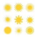 Set of Star Shapes Symbol Icon Vector illustration. Royalty Free Stock Photo