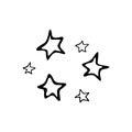 Set of stars of different sizes vector