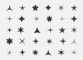Set of stars and highlights. Star icon. Vector illustration Royalty Free Stock Photo