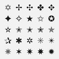 Set of stars vector icon elements. Vector illustration stars icon with different star Royalty Free Stock Photo