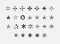 Set of stars vector icon elements. Vector illustration stars icon Royalty Free Stock Photo