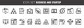 Start Up Business Outlined Line Vector Icon Set Icon