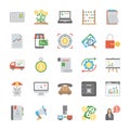 Set of Startup and New Business Flat Vector Icons Royalty Free Stock Photo