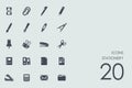 Set of stationery icons Royalty Free Stock Photo