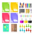 A set of stationery for schoolchildren Royalty Free Stock Photo