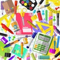 A set of stationery for schoolchildren Royalty Free Stock Photo