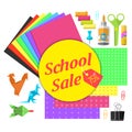 A set of stationery for schoolchildren Royalty Free Stock Photo