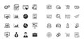 Set of Statistics, Accounting and Report icons. Vector