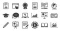 Set of Statistics, Education and Study icons. Vector