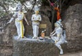 A set of statues at the Koneswaram Kovil.