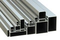 Set of steel square tubes concept, rolled metal. 3D rendering Royalty Free Stock Photo