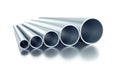 Set of steel tubing Royalty Free Stock Photo