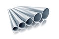 Set of steel tubing Royalty Free Stock Photo