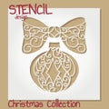 Set of Stencil design templates. Christmas collection.