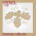 Set of Stencil design templates. Christmas collection.