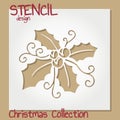 Set of Stencil design templates. Christmas collection.