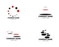 Set of Stepping Stone Logo Template Design Royalty Free Stock Photo