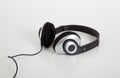 Set of Stereo headphones on white Royalty Free Stock Photo