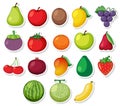 A set of sticker fruit