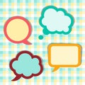 Set of sticker speech bubbles