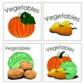 Set of stickers of fresh vegetables. It can be used for sale veg