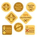 A set of stickers for gluten-free culinary products