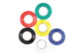 Set of sticky colorful electrical protection tape