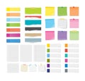 Set of sticky note and torn paper sheets background. Royalty Free Stock Photo