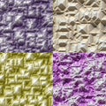 Set of stone blocks seamless generated textures