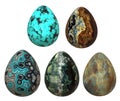 Set of stone eggs Royalty Free Stock Photo