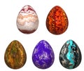 Set of stone eggs Royalty Free Stock Photo
