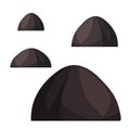 set of stones isolated silhouette