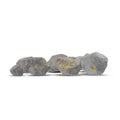 Set of stones, sea pebbles isolated on white. 3D illustration Royalty Free Stock Photo