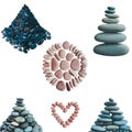 Set of stones Royalty Free Stock Photo