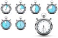 Set of stopwatches Royalty Free Stock Photo