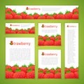 Set of Strawberry Banners