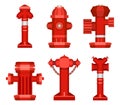 Set of street hydrants