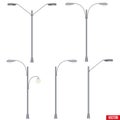 Set of Street Light Lamp post isolated Royalty Free Stock Photo