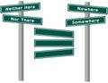 Set of Street Signs Royalty Free Stock Photo