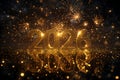 Golden Celebration: 2026 New Year\'s Elegance and Sparkle Royalty Free Stock Photo